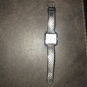 Sliver face watch by Michele